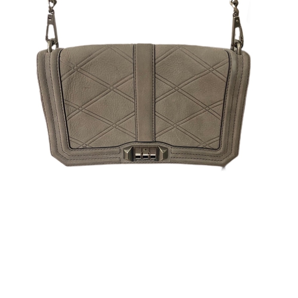 Rebecca minkoff grey crossbody with chain strap - Picture 2 of 7